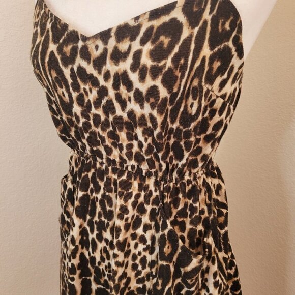 Smoke And Mirrors Vintage Mini Dress Leopard Front Pockets Y2K Star loved Brand - Picture 5 of 12